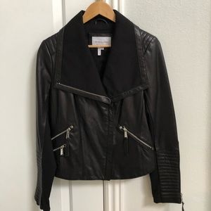 NWOT BCBGeneration Black Leather Moto Jacket M